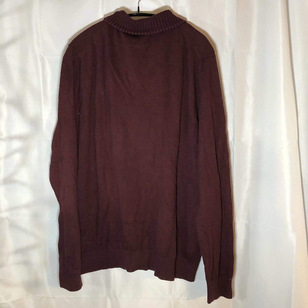 Eddie Bauer Sweater Collared Pullover Maroon Ligh… - image 5